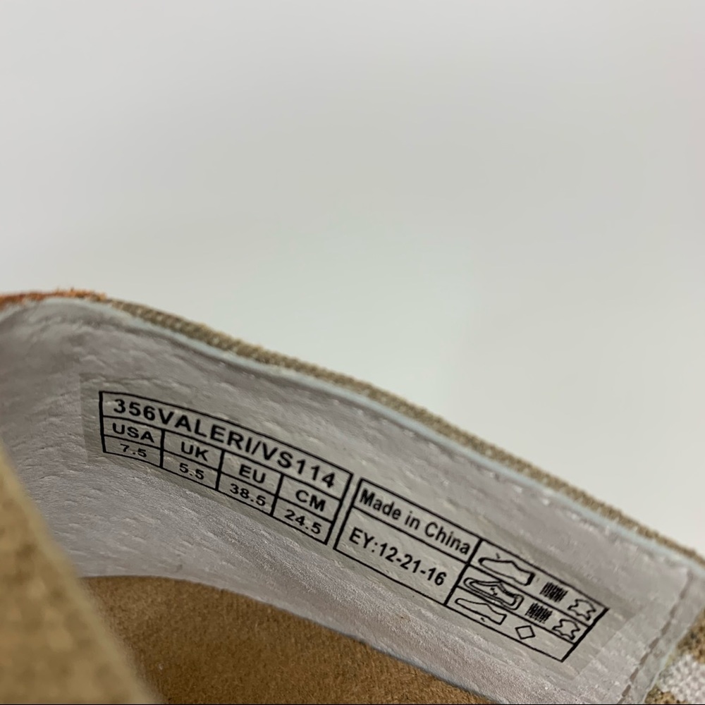 Vionic Valeri Striped Espadrille Flats Tan & White - Picture 8 of 15